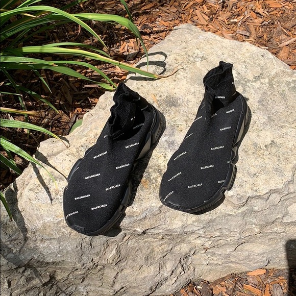 Authentic Rare Balenciaga Logo Speed Trainer - Picture 4 of 5